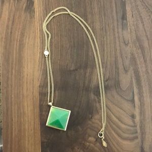Ann Taylor Long Green Resin Pendant